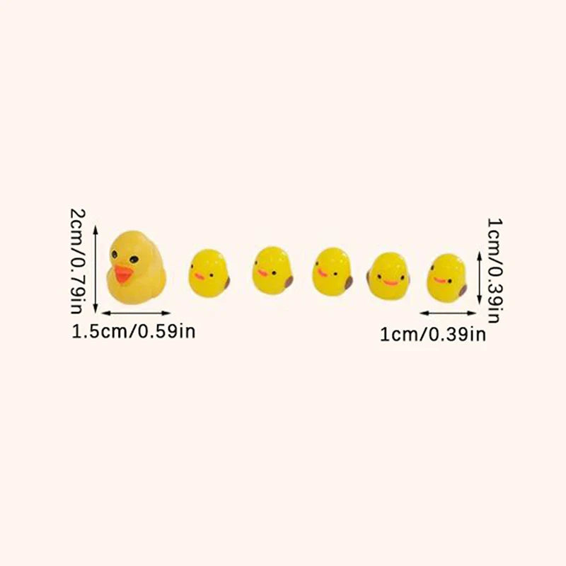 5Pcs Cute Mini Ducks Car Interior Decoration Auto Rearview Mirror Dashboard Ornaments For Woman Man Gift Car Accessories
